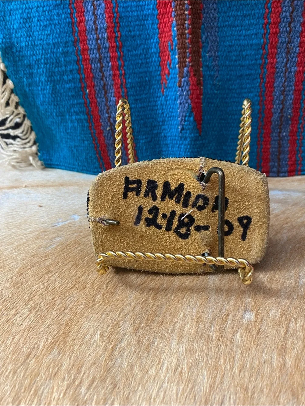 Beaded Belt Buckle Native American